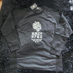 Black Graphic Wolf Pullover Sweatshirt